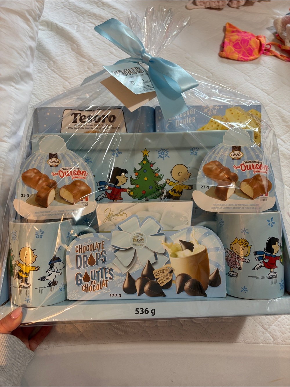 Peanuts Holiday Chocolate Gift Set - Light Blue